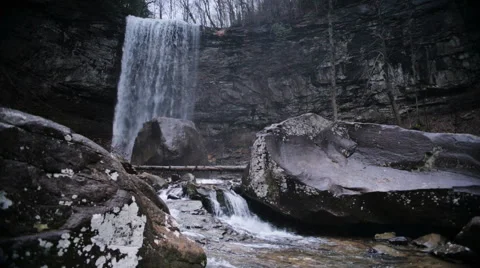 Waterfall in Rock Canyon Stock Footage 48506273