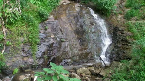 Waterfall on a Rock Stock Footage 11259938