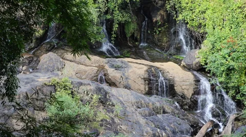 Waterfall on the Rock Stock Footage 39472302