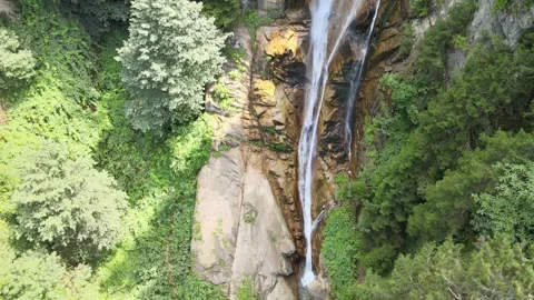 Waterfall on rock Rize Turkey Stock Footage 240772862