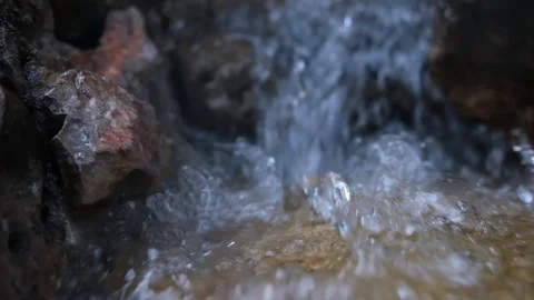 Waterfall in rocks with clean water Stock Footage 112940644