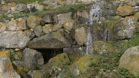 Waterfall on rocks Stock Footage 76091200