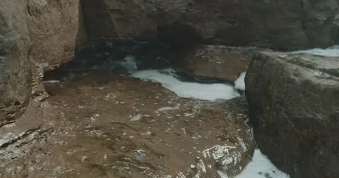 Waterfall on rocks Stock Footage 247524143