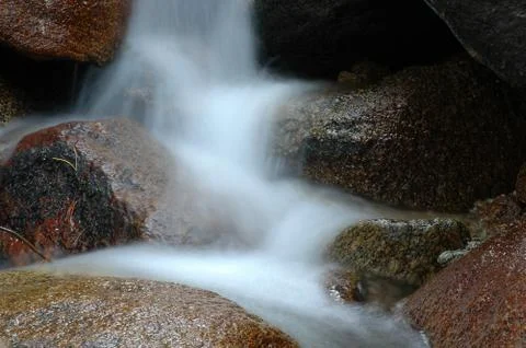 Waterfall on the rocks Stock Photos