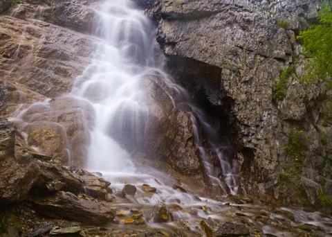 Waterfall rocks Stock Photos