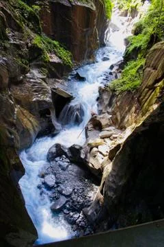 A waterfall in the rocks Stock-Fotos