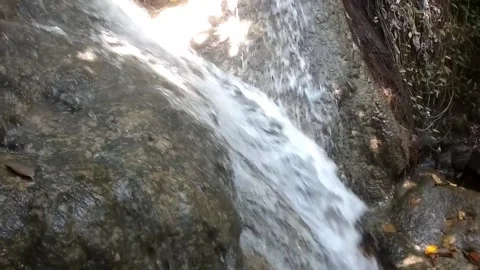 Waterfall in the Rocky Crevasse Stock-Footage 333051283