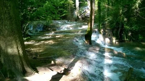 Waterfall in Romania 写真素材