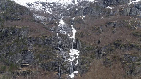 Waterfall in Romsdalen Vídeo Stock 89241219