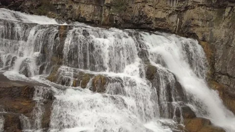 Waterfall rotate around Stock Footage 166420008