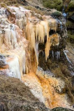 Waterfall of rusty iron Stock Photos