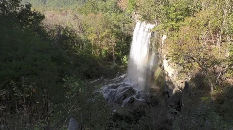 Waterfall Scene wide Stock Footage 68995244