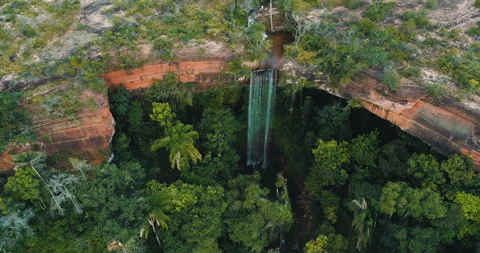 Waterfall in Serras Gerais Stock Footage 162521918