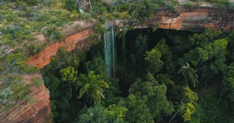 Waterfall in Serras Gerais Stock Footage 162522062