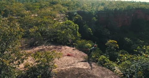 Waterfall in Serras Gerais Stock Footage 162522182