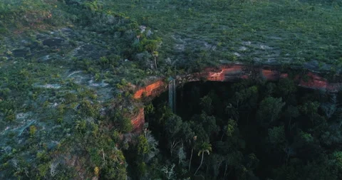 Waterfall in Serras Gerais Stock Footage 162522366