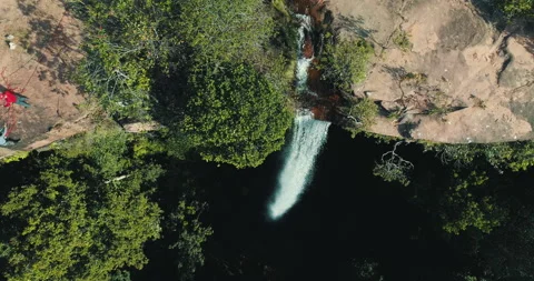 Waterfall in Serras Gerais Stock Footage 162522404