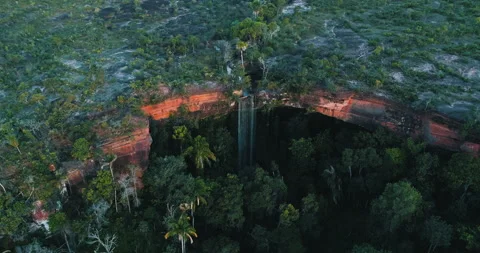 Waterfall in Serras Gerais Stock Footage 162522638