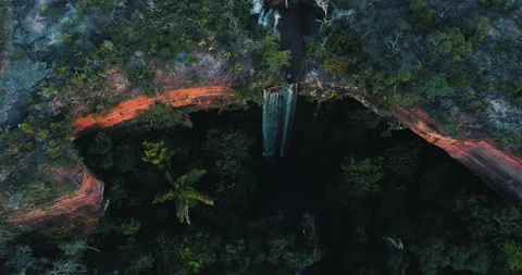 Waterfall in Serras Gerais Stock Footage 162522645