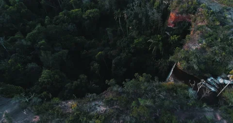 Waterfall in Serras Gerais Stock Footage 162522669