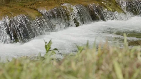 Waterfall at Seton Castle, scottish castle, East Lothian, Scotland, UK 動画素材 265184086