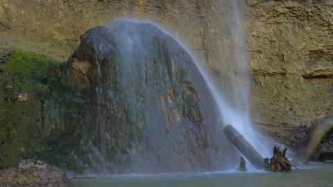 Waterfall shivling nature Video stock 273698369