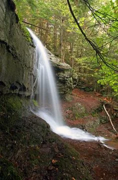 Waterfall side view Stock Photos