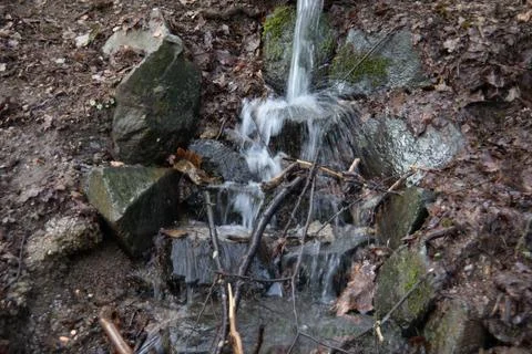Waterfall in Siegerland Stock Photos