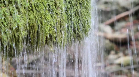 Waterfall silver stream in Crimea. I. Stock Footage 920957