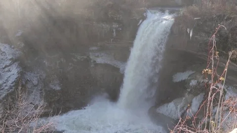 Waterfall slow motion 1 Stock Footage 79036906