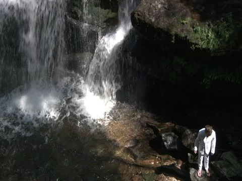 Waterfall Slow Motion 2 Stock Footage 10972658