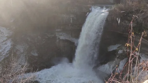 Waterfall slow motion 2 Stock Footage 79036916