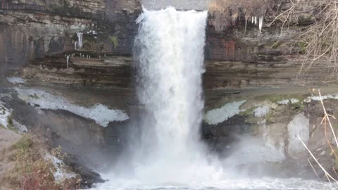 Waterfall slow motion 4 Stock Footage 79037024