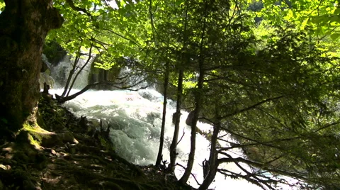 Waterfall - slow motion dolly Stock Footage 40260371
