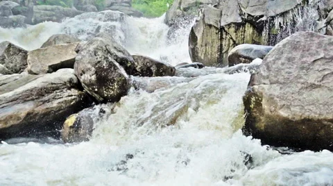 Waterfall Slow-Motion Stock Footage 52019155