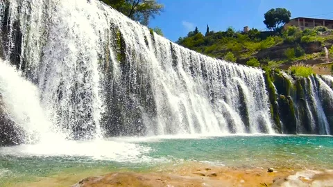 Waterfall in slow motion Stock Footage 122238396