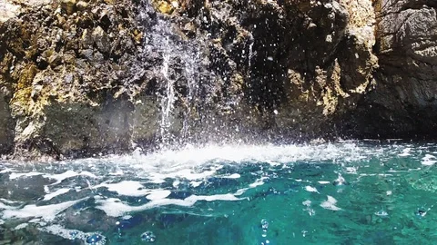 Waterfall in slow motion Stock Footage 129243163