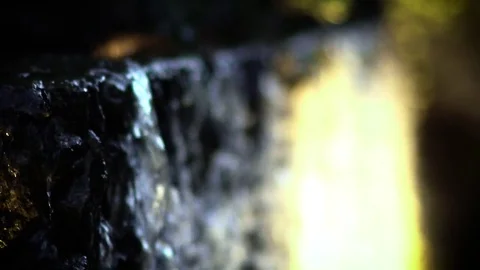 Waterfall Slow Motion Rack Focus Stock Footage 78207867
