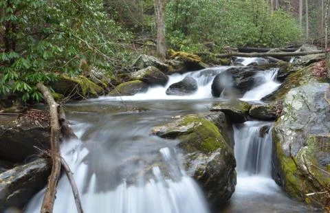 Waterfall Slow Shutter 写真素材