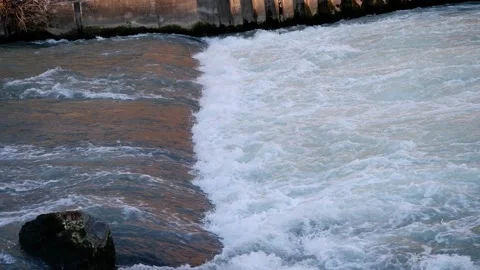 Waterfall a small mountain alpine Видео 171406220