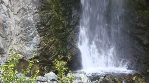 Waterfall on the small mountain river.  Video stock 45103720