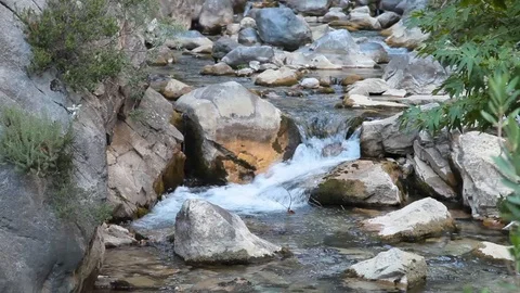 Waterfall On The Small Mountain River 库存影片 125781689