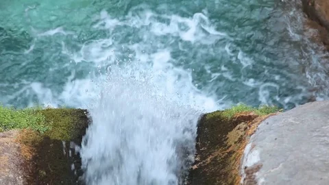 Waterfall On The Small Mountain River Stock Footage 125781763