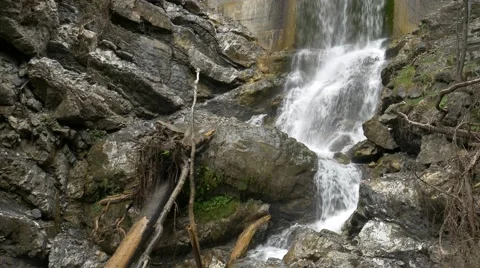 Waterfall in small river Stock Footage 56164415