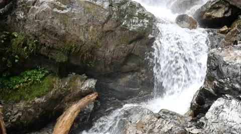 Waterfall in small river Stock Footage 56165498