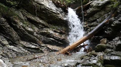 Waterfall in small river Stock Footage 56169206