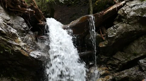 Waterfall in small river Stock Footage 56169363