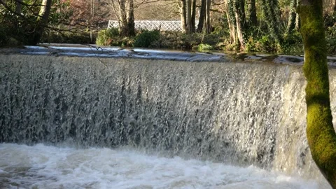 Waterfall on small river Stock Footage 151416757