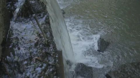 Waterfall on a small river in the forest. Stock Footage 97415315