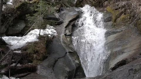 Waterfall of off smooth rocks 2 Stock Footage 88006434
